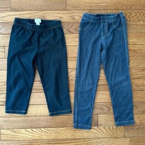 💙 Children’s place carters girls leggings blue size 5 pants bundle euc